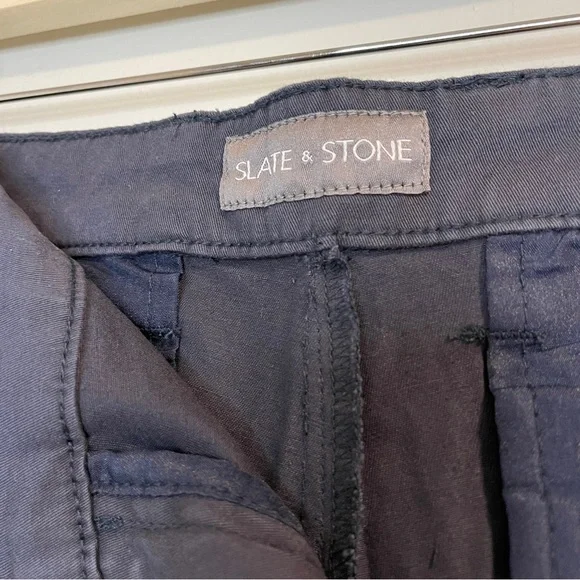 Slate & Stone 7" COTTON TWILL SHORT Navy W38 - Picture 4 of 5